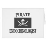 Pirate Endocrinologist Greeting Cards