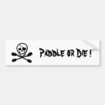 Pirate Flag Kayak Bumper Sticker