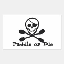 Pirate Flag Kayak Sticker