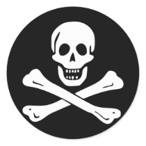Pirate Flag of Edward England Round Stickers