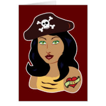 Pirate Girl Card