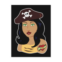 Pirate Girl Postcards