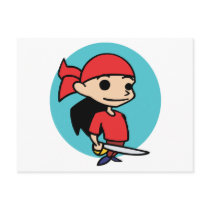 Pirate Girl Postcard
