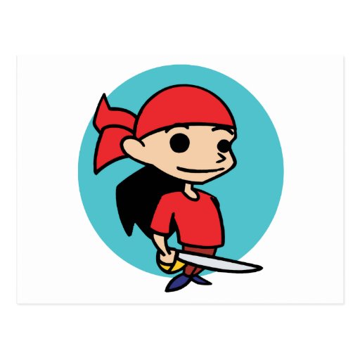 Pirate Girl Postcard