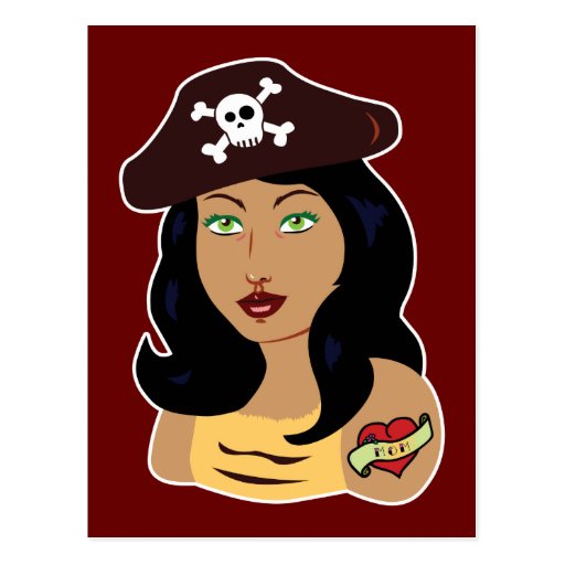 Pirate Girl Postcards