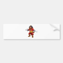 Pirate illustration bumper sticker
