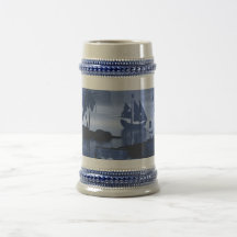 Pirate Island Light Blue Stein Mugs