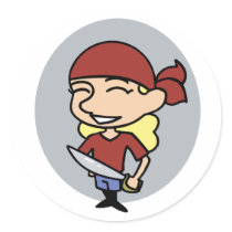 Pirate Lass Stickers