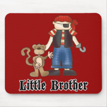 Pirate Little Brother Mouse Pads