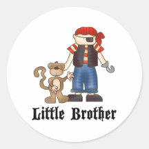 Pirate Little Brother Stickers