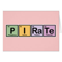 Pirate made of Elements Greeting Card