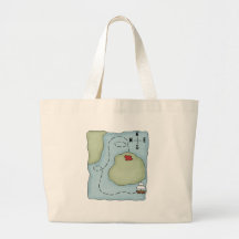 Pirate Map Canvas Bag