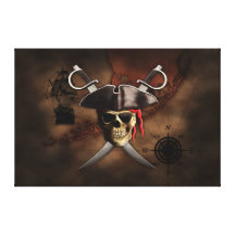 Pirate Map Canvas Print