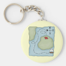 Pirate Map Key Chain