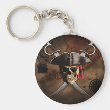 Pirate Map Keychains