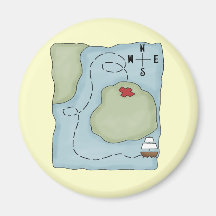 Pirate Map Refrigerator Magnet