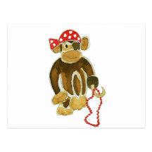 Pirate Monkey Postcards