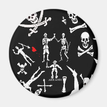 Pirate Montage #1 Refrigerator Magnets