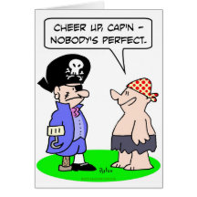 pirate nobodys perfect eye patch peg leg hook hand cards