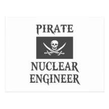 Pirate Nuclear Engineer Post Cards