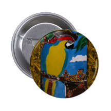 Pirate Parrot Buttons