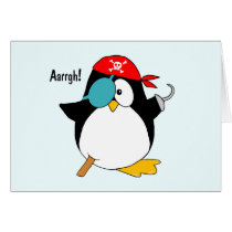 Pirate Penguin Greeting Card