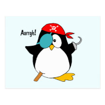 Pirate Penguin Post Card