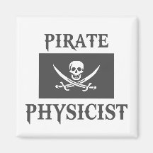 Pirate Physicist Refrigerator Magnets