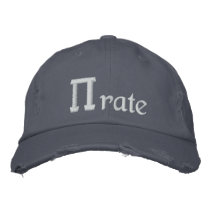 Pirate, PI - rate Embroidered Baseball Caps