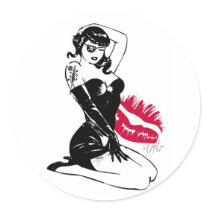 PIRATE PIN UP GIRL STICKERS
