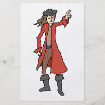Pirate, pointing into the distance. flyers