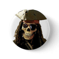 Pirate Posterized skull face