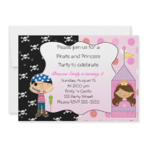 Pirate Princess Birthday Party Invitations