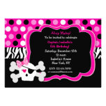 Pirate Princess Skull BIrthday Invitations