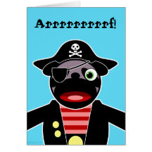 Pirate Pug Birthday Card