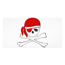 Pirate + Red Bandana Photo Card