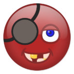 Pirate red stickers