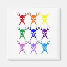 Pirate shears rainbow transparent 2009 fridge magnet