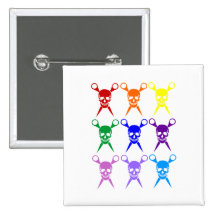 Pirate shears rainbow transparent 2009 pins