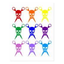 Pirate shears rainbow transparent 2009 postcards