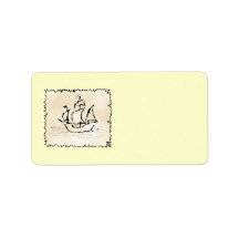 Pirate Ship. Address Label