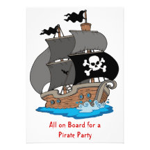 Pirate Ship Party Announcement
