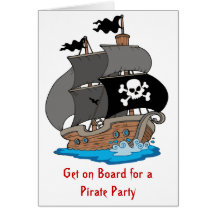 Pirate Ship Party Greeting Cards