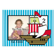 Pirate Ship Photo Invitation