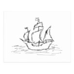 Pirate ship. postcard