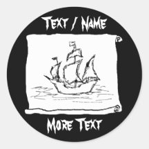 Pirate Ship. Sticker