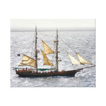 Pirate Ship Stretched Canvas Print