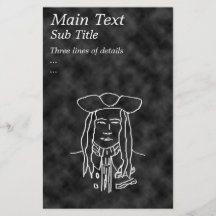 Pirate Sketch. Black and White. Personalized Flyer