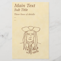 Pirate Sketch. Brown. Flyer