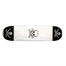 Pirate Skull and Crossbone Custom Skate Board